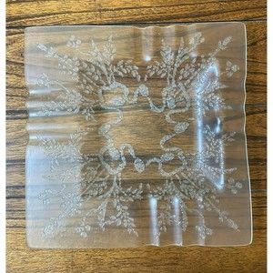 Cigar Ashtray Glass Fused Opaque Has small chip VINTAGE